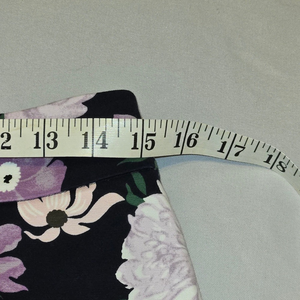 Ann Taylor Factory Floral Print Career‎ Skirt Purple Pink Flowers Size 4 - Picture 7 of 7